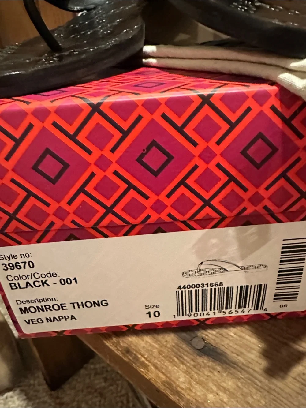 Tory Burch Black Flip Flop Sandals with Gold Logo